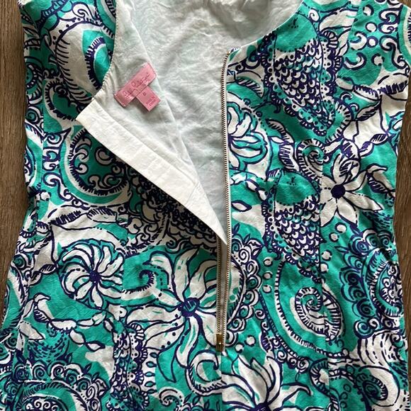 Lilly Pulitzer Blue Paisley Mini Dress - Picture 7 of 8